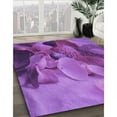 thumbnail image 3 of Ahgly Company Machine Washable Indoor Rectangle Transitional Heliotrope Purple Area Rugs, 7' x 9', 3 of 7