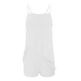 thumbnail image 3 of UVEASISHA One Piece Jumpsuit for Women Sleeveless Spaghetti Strap Romper Casual Summer Workout Outfits White M, 3 of 5