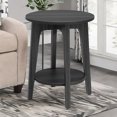 thumbnail image 1 of Table d'Appoint Ronde Style Ferme Petite Table d'Appoint Table de Coin Salon Table à Boissons Noire, 1 of 9