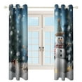 thumbnail image 4 of Merry Christmas Snowman Christmas Tree Luxury Window Curtains Blinds for Living Room Kids Bedroom Bathroom Kicthen Door Home Decor 2 Panels, 4 of 6