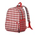 thumbnail image 2 of Red and White Checkered Backpack Backpack for School,Cute School Bag,Schoolbag with Adjustable Shoulder Straps & Padded Back,13.8"x11.4"x6", 2 of 6