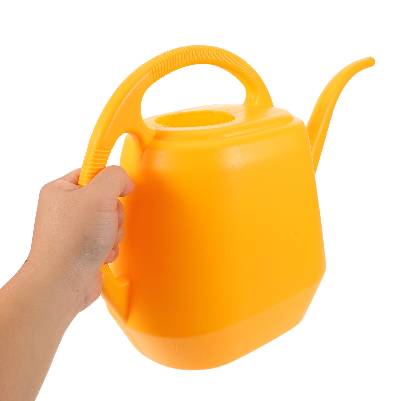 LOLIPPYY Yellow Plastic Watering Can with Spout for Garden Plants, Flowers, and Indoor Use, Lightweight and