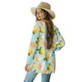 thumbnail image 3 of SCRAWLGOD Lemon Cardigan Jackets for Women Lightweight Graphic Sweatshirt for Women Trendy Long Sleeve Ladies Cardigan with Pockets Soft Sweater Jacket for Women Casual Size S, 3 of 7