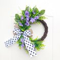 thumbnail image 4 of Spring Simulation Flower Bow Natural Rattan Wreath Front Door Daily Wreath Year-round Door Decoration Wreath, 4 of 7