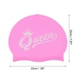 thumbnail image 4 of Unique Bargains 1 Pc Waterproof Crown Swim Cap Pink, 4 of 6