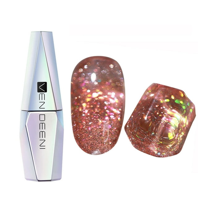 Xihbxyly Esmalte de Uñas En Acabado Diamante Star Sand, Color Reflectante Brillante, Brillo Duradero Hasta 30 Días, Ideal para Manicura Casera, 15 Ml.
