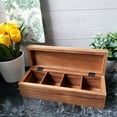 thumbnail image 6 of Lipper International Acacia Tea Box, 4-Section, 6 of 8