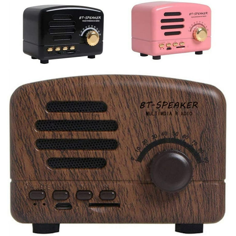 Retro Portable Radio AM FM Shortwave Radio Built-in Battery-Powered Vintage  Radio with Bluetooth Speaker, AUX TF Card USB Disk MP3 Player, Suitable