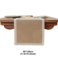 thumbnail image 3 of Table Runner,Table Flag Festival Natural Linen Weaving Solid Color Long Tablecloths Dust-Proof Foyer Chest Cover Handkerchief 11.81x47.24 inch for Party Wedding Restaurant Home Decoration, 3 of 7