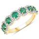 thumbnail image 1 of 1.34 Carat Genuine Zambian Emerald and White Diamond 14K Yellow Gold Ring QJ Model, 1 of 2