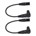 thumbnail image 1 of 2-Pack XLR Microphone Extension Cable Adapter, XLR Right Angle Female to Straight Male Microphone Connector for Speaker, Recording Studio, Mic Mixer, Audio Interface, Amplifier, 1 of 7