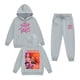 thumbnail image 1 of Pop cazadora para niña Hooded Sweatshirt Set,Soft Streetwear Pullover,Cute Long Sleeve Hoodie for Fall Winter （Gray）, 1 of 2