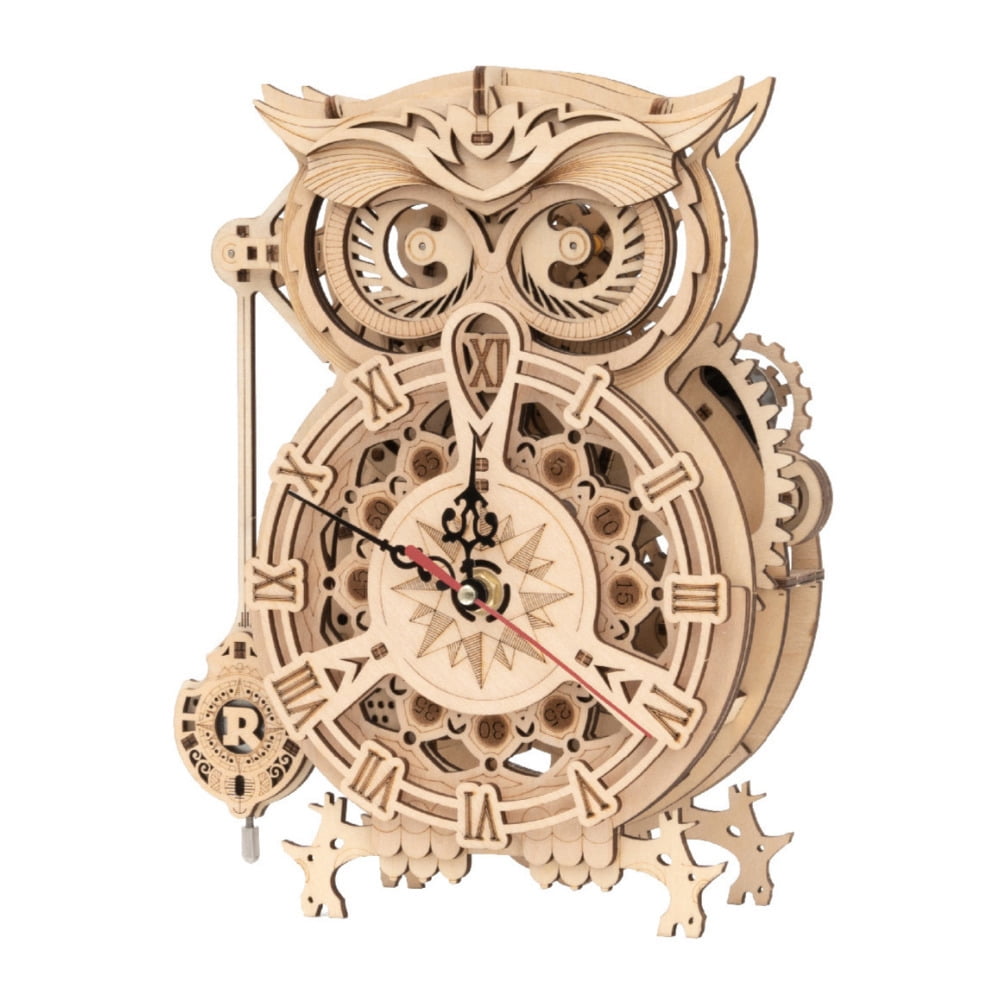 Steampunk Owl Pendulum Wall Clock Fancy 