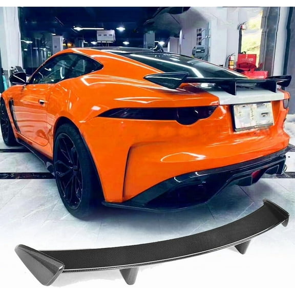 Carbon Fiber Rear Trunk Spoiler Compatible With Jaguar F-TYPE Coupe 2014-2018 Rear Spoiler Wing Lip