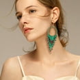 thumbnail image 4 of DESIGNICE Statement Earrings for Women,Alloy Seed Bead Tassels Drop Earrings,Dangle Earrings for Women Birthday Jewelry Gift for Her,Style2, 4 of 7