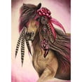 thumbnail image 1 of Cuadros Decorativos 5D diamante pintura bricolaje caballo kits completo redondo taladro rhinestone imágenes artesanías Likrtyny embutido en tela, 1 of 9