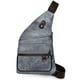 thumbnail image 3 of Bolso Antirrobo Pecho Impermeable PU Cuero Bandolera para Hombres Mujeres Azul, 3 of 9