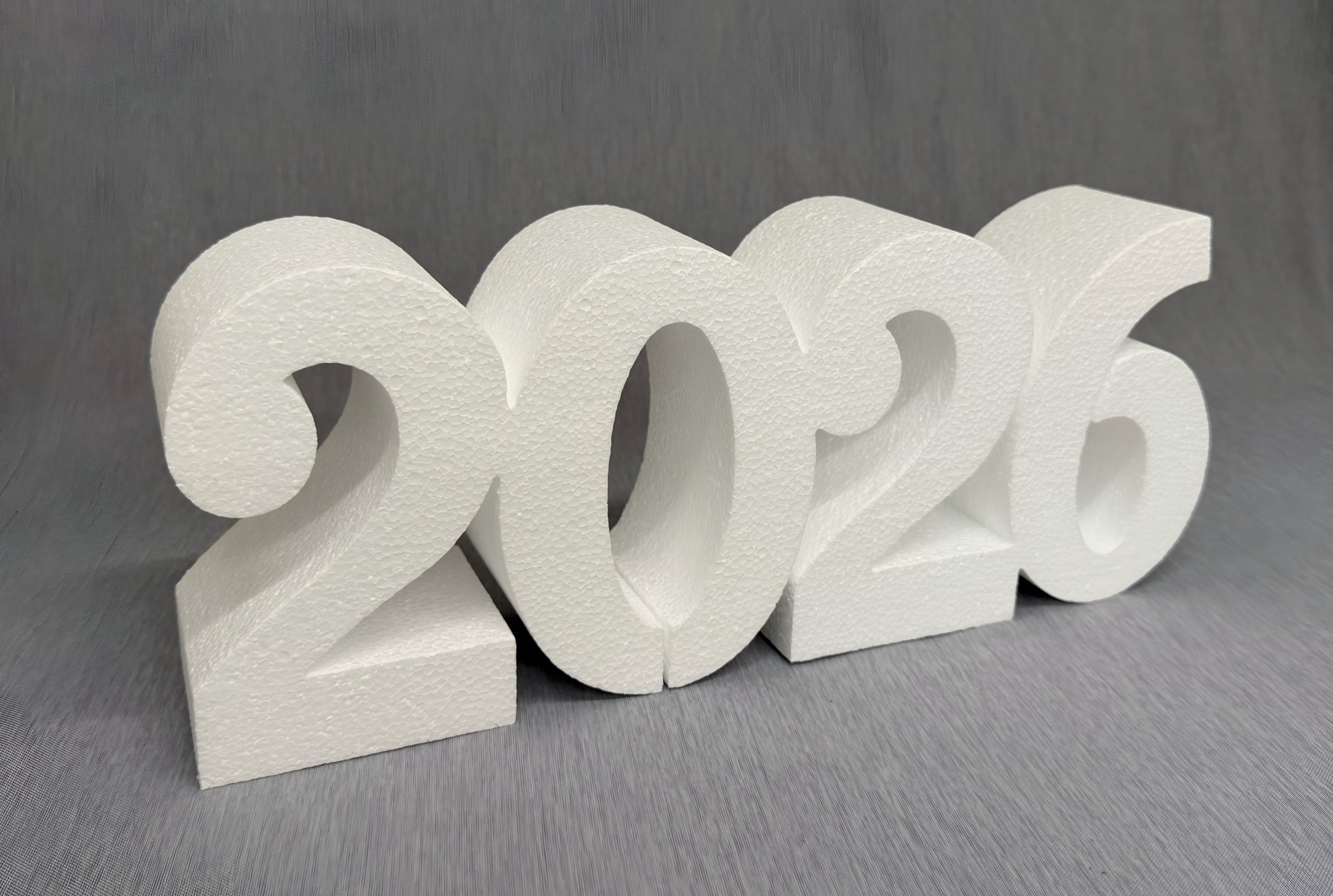 CalCastle Craft "2026" Jumbo White Foam Numbers New Year Birthday Graduation(Jumbo)