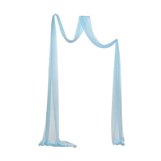 Cortinas drapeadas con arco de boda, paneles de fondo de boda románticos y creativos simples para , recepción, escenario, en el hogar Azul