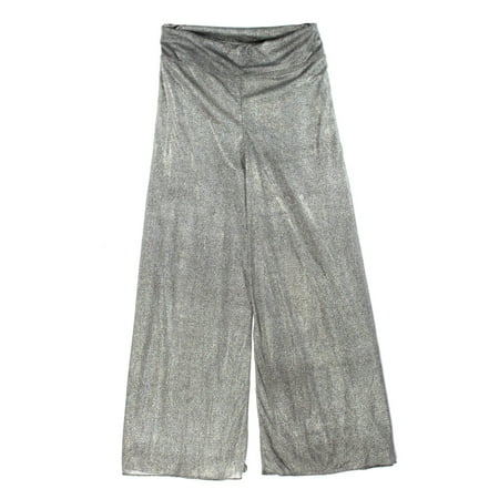 leg wide msk pants stretch gray 3x palazzo womens plus silver