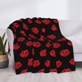 thumbnail image 3 of Yiaed Red Beautiful Lips Print Blanket Throw Blanket Soft Cozy Flannel Blanket for Home Bed Sofa Couch Chair-50"x40", 3 of 6