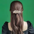 thumbnail image 2 of Women's Alloy Floral Spring Hair Clip - Fashion OL Commute Style, Electroplated Hair Accessory (Multiple Colors), 2 of 2