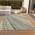 thumbnail image 6 of Addison Rugs Chantille Indoor/Outdoor Transitional Stripes Beige Washable Rectangle Rug, 3' x 5', 6 of 6