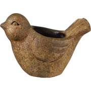 Classic Home 9 x 5 x 5.5 Bird Rust Cement Indoor Planter