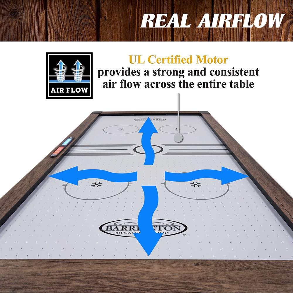 6 ft. Grant Steel Leg Air Hockey Table with Pusher and Puck Set by Barrington Billiards