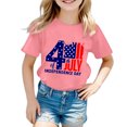thumbnail image 3 of Gubotare Shirts for Girls Boys American Flag Shirt Girls USA Shirt 4th of July Kids American Flag Tee USA Tops 9T 10T,Pink 9-10 Years, 3 of 3