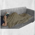 thumbnail image 6 of Earth Tones Soft Flannel Fleece Throw Blanket, Maze Pattern with Geometric Shapes Squares Contemporary Illustration, Cozy Plush for Indoor and Outdoor Use, 50" x 70", Umber Pale Yellow, by Ambesonne, 6 of 6
