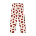 thumbnail image 3 of Lsque Abstract Red Polka Dot Print Men's Pajama Pants, Lounge Pant - Comfortable Home Wear,Elastic Waistband, Stylish Design-Large, 3 of 9