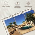 thumbnail image 6 of Elephant Stock Oasis In The Desert Wall Art - Horizontal Multi Panel Canvas - Living Room Wall Decor - Nature Multi Panel - Brown And Teal Decor - 65" x 42", 6 of 8