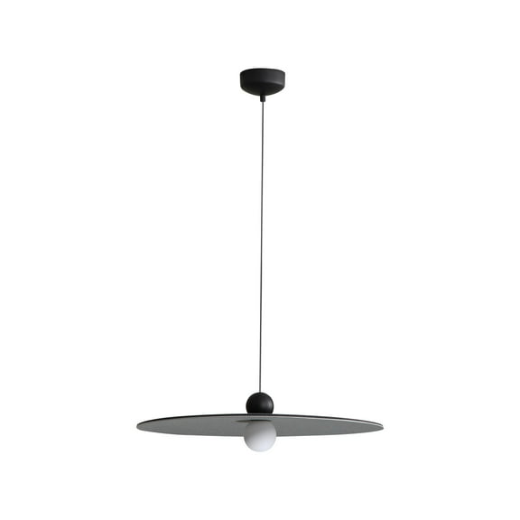 Golden Lighting Faroe 24in Integrated LED Pendant in Flecked Black/Grey Felt