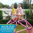 thumbnail image 5 of Eezy Peezy Monkey Bars Climbing Tower - Active Outdoor Fun for Kids Ages 3 to 8 Years Old, Pink, 5 of 6