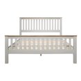 thumbnail image 4 of Platform Bed,Queen Size Platform Bed Frame with Heardboard and Footboard,Solid Wood Platform Bed with Large Underbed Space for Boys and Girls,Space Saving,Gray, 4 of 7
