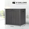 thumbnail image 3 of GIANNA 31 Gallon Resin Deck Box Waterproof, UV Resistant Outdoor Storage Box for Delivery, Patio, Garden,and Porch, 3 of 7