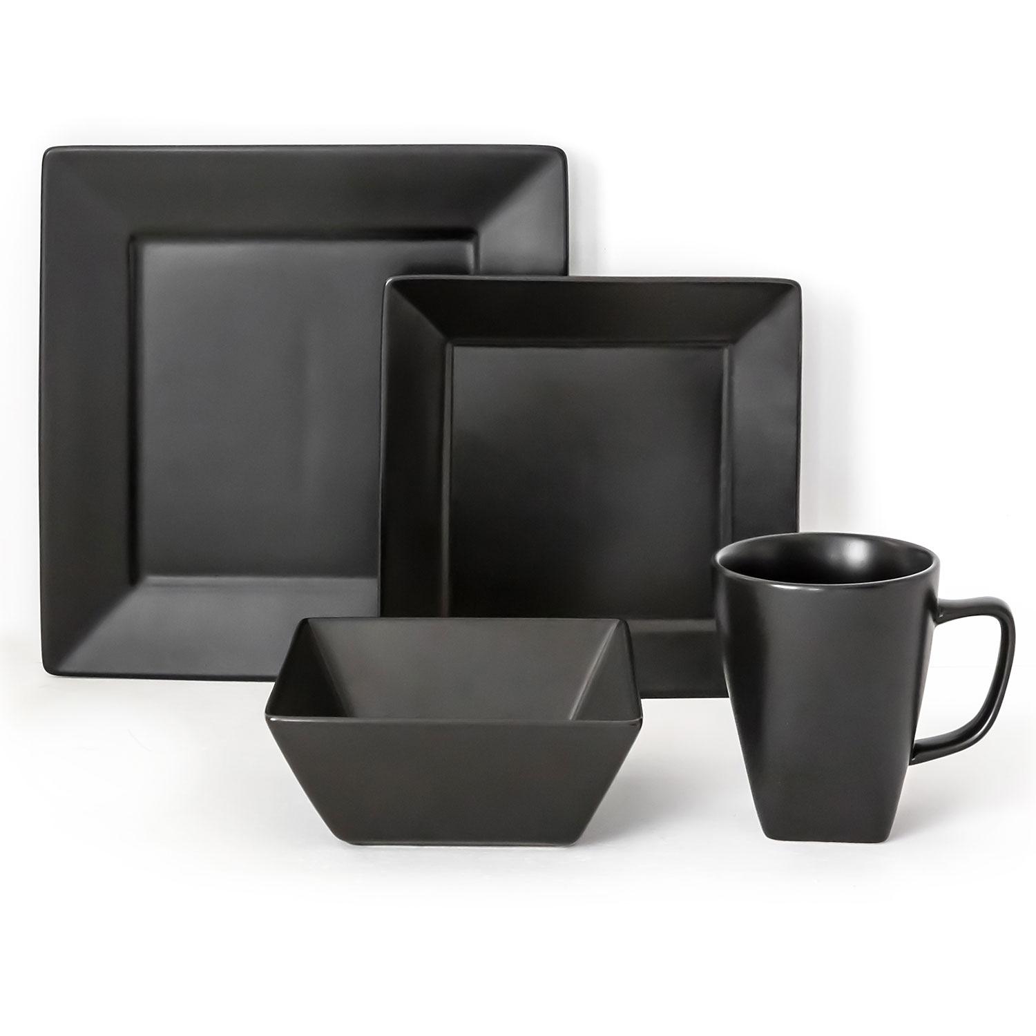 grey square dinnerware sets