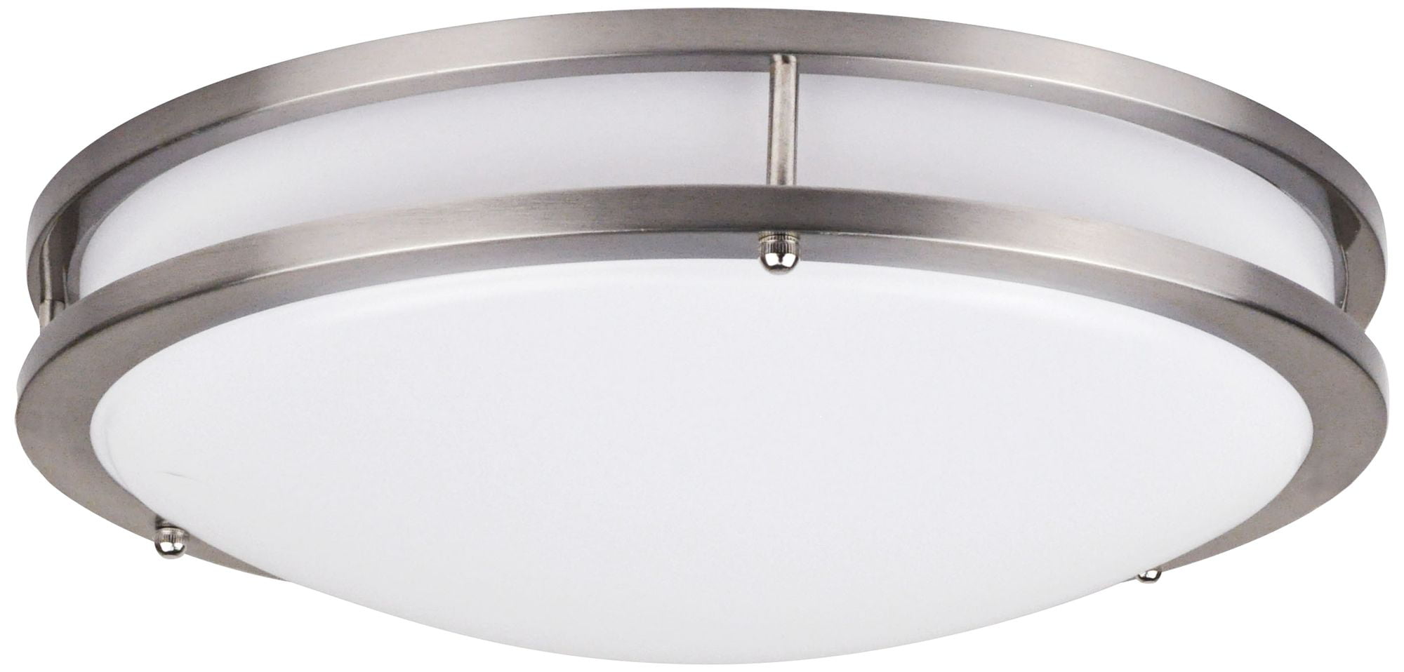 RV 12 Volt Nickel LED Overhead Recessed Light Frosted Lens Push Spring Fit 3500K