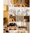 thumbnail image 3 of Valances for Windows Fall Pumpkin Fallen Leaves Harvest Rod Pocket Cafe Window Treatments Valance Curtains for Kitchen Bathroom Laundry Basement Windows 42"x12", 3 of 6