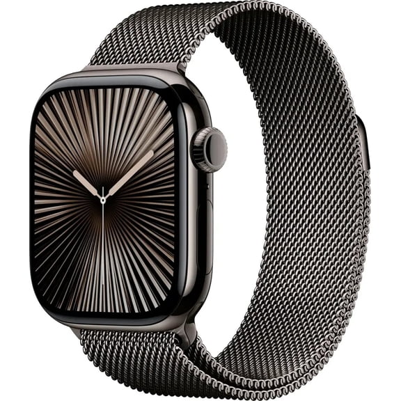 Pre-Owned Apple Watch Series 10 GPS   Cellular 42mm Slate Case with Slate Milanese Loop - Titanium