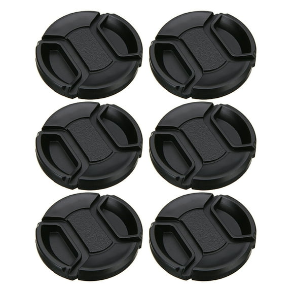 FELTECHELECTR Center Pinch Lens Protector Camera Lens Cover Black 6Pack 1.93In