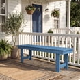 thumbnail image 4 of KINGYES 6 Piece Patio Dining Set, HDPE Outdoor Table and Chairs with Bench, White, 4 of 11