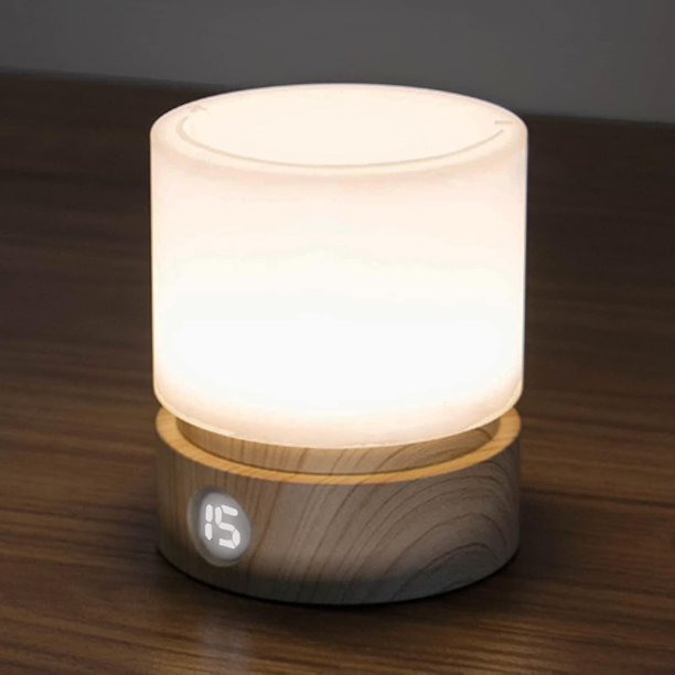 Children's Led Night Light, Rechargeable Table Lamp, Warm Light Bedside Lamp, Sleep Aid, Timing Off, Dimmable -