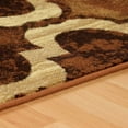 thumbnail image 2 of 8' X 10' Coffee Quatrefoil Power Loom Distressed Stain Resistant Area Rug, 2 of 8