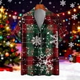 thumbnail image 1 of Blusa y camisa de manga corta con cuello vuelto para hombre Camisa de manga corta con estampado navideño para hombre Tops casuales con cuello vuelto Camisa Blusa Tops para hombre, 1 of 5