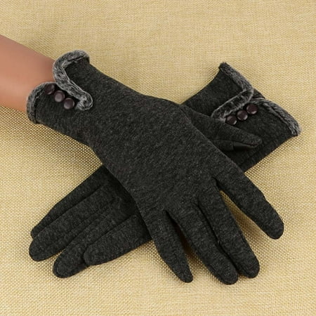 - Outtop Women Cashmere Keep Warm Driving Full Finger Gloves Touch Screen Glove