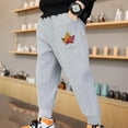 thumbnail image 2 of Fesfesfes Plaid Pants Kids Size 3-7 Years Wide Leg High Waist 鈥孷ersatile Trousers鈥?Stretchy Waist Comfortable Patchwork Color Leggings Stylish Casual Pants, 2 of 3