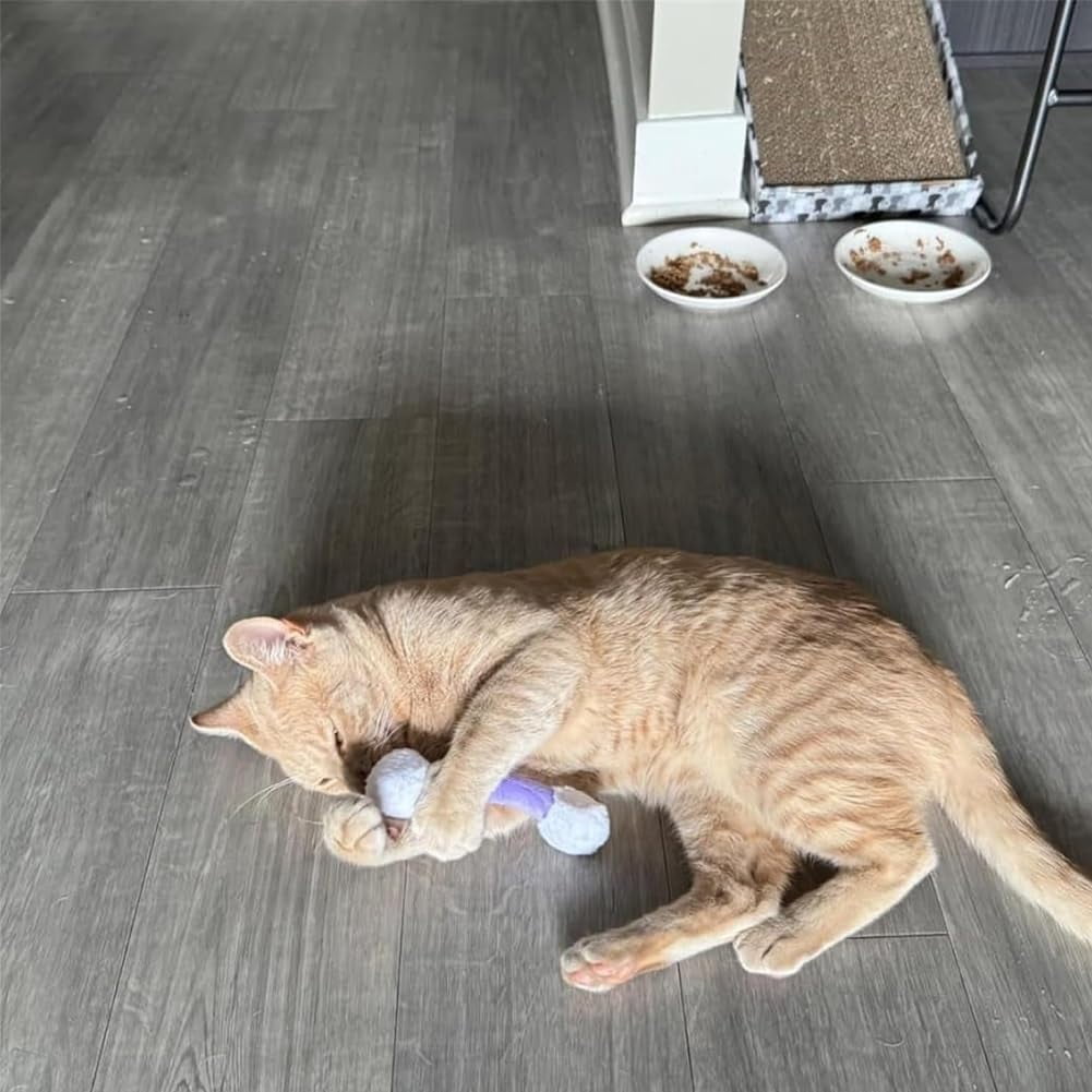 Q Tip Cat Toy, Soft Plush Cat Kick Stick for Indoor Cats Giant Cotton Swab Catnip Kicker Toy, Interactive Bite & Play Toy Funny Cats Toy Gift