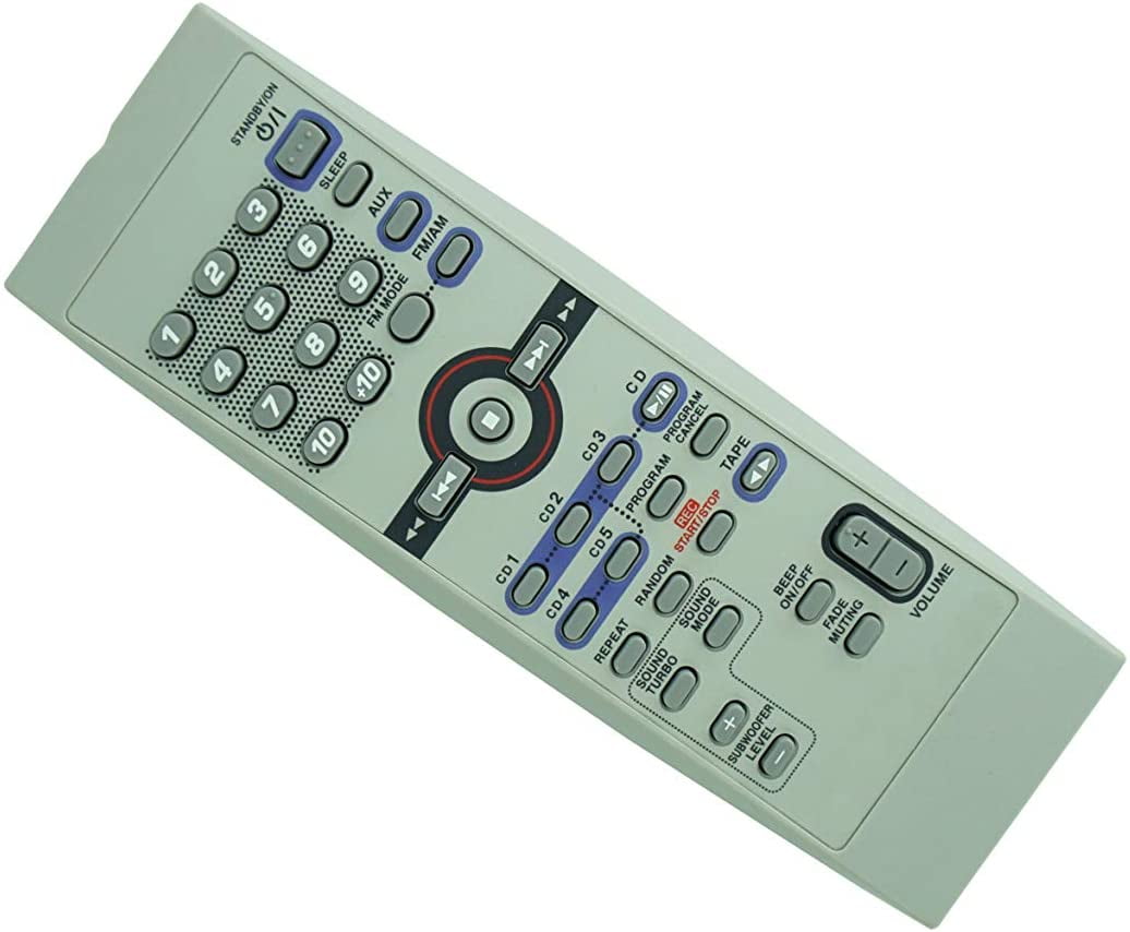 Universal Replacement Remote Control Fit for RM-SUXGP5R for JVC UX-G300UF UX-G300UT UX-G300B Audio System 1 PC